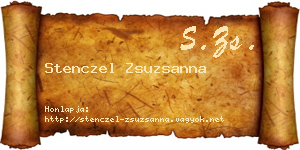 Stenczel Zsuzsanna névjegykártya